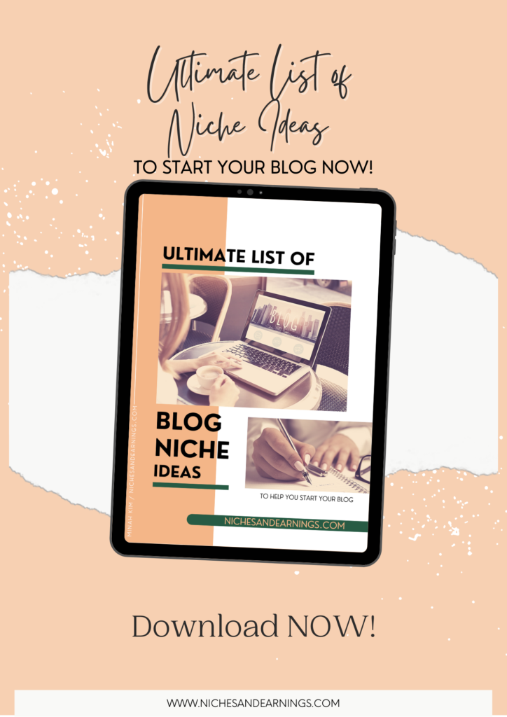 Ultimate List of Niche Ideas SIDEBAR | THIS IS MINAH | Start a Blog