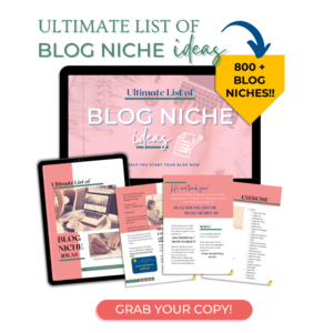 BLOG NICHE LIST